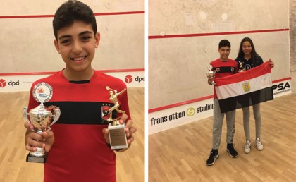 لاعب مصري بقى أول التصنيف العالمي في لعبة الاسكواش تحت 13 سنة